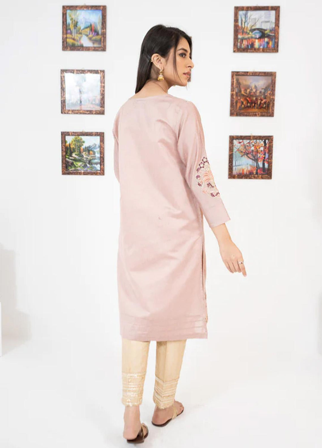 Kross Kulture Pret  Cotton Net Shirt KLE2-22266 Dul T Pink