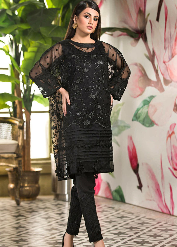 Kross Kulture Embroidered Net Stitched Kurtis KK21C KX-20918 BLK