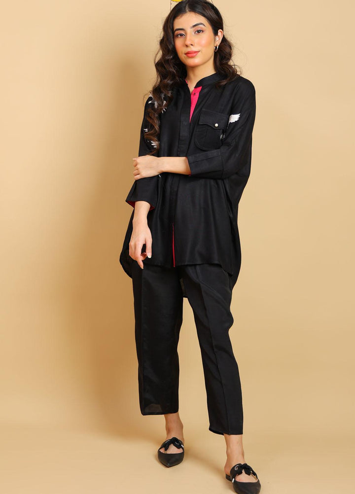 Kross Kulture Casual Pret   Shirt KGL-006 Black