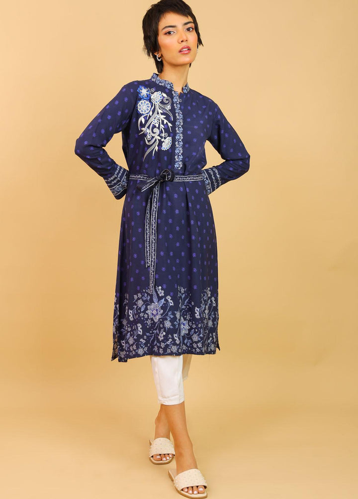 Kross Kulture Casual Pret  Linen Shirt KGL-020 Blue