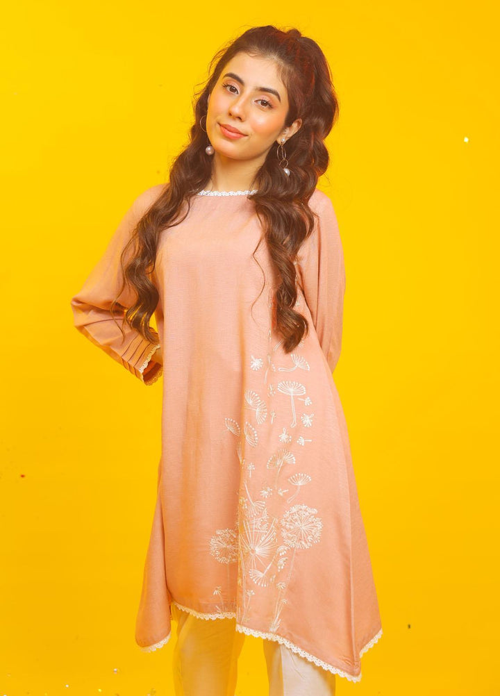 Kross Kulture Casual Pret  Karandi Shirt KGL-058 Blush Pink