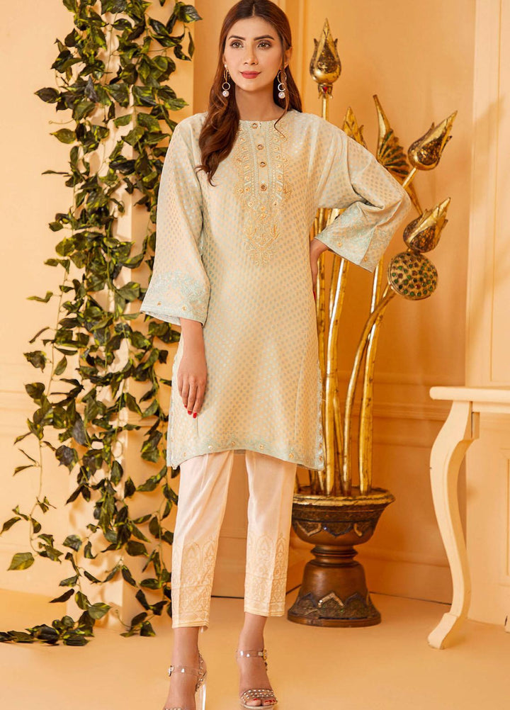 Kross Kulture Printed Lawn Stitched Kurties KK-20928 Ice Blue