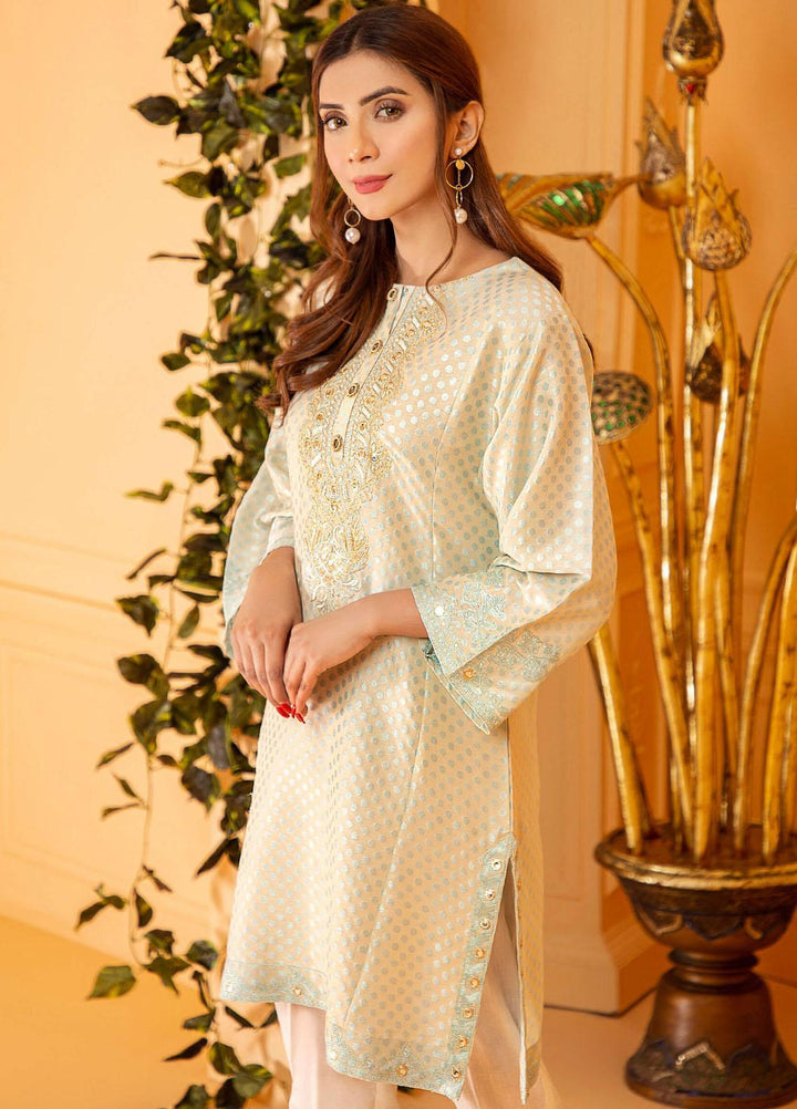 Kross Kulture Printed Lawn Stitched Kurties KK-20928 Ice Blue