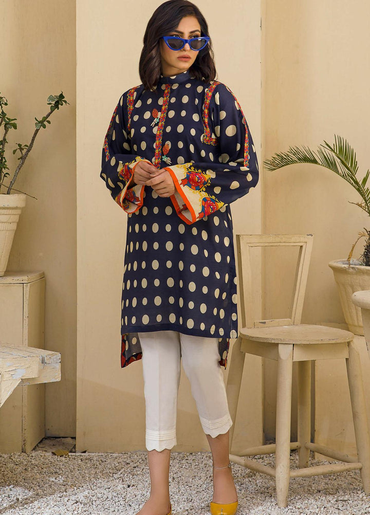 Kross Kulture Printed Lawn Stitched Kurties KPR-21173 Navy