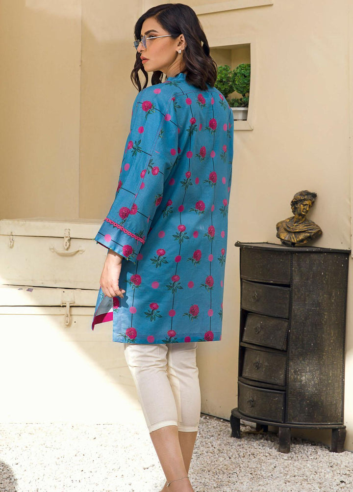 Kross Kulture Printed Lawn Stitched Kurties KPR-21195 Sky