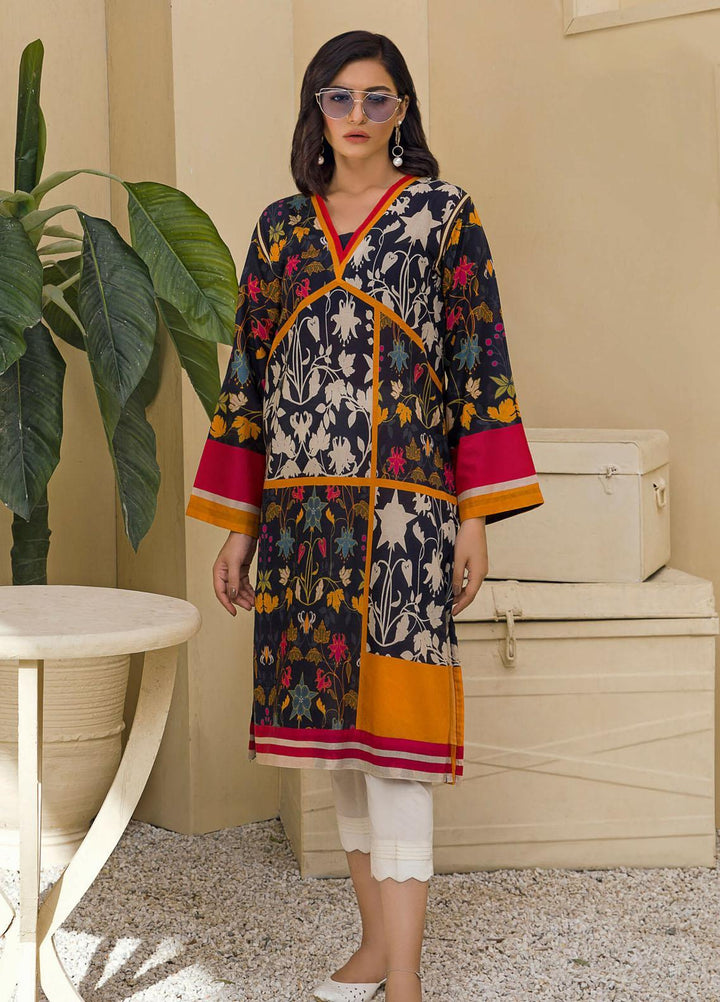 Kross Kulture Printed Lawn Stitched Kurties KPR-21197 Black