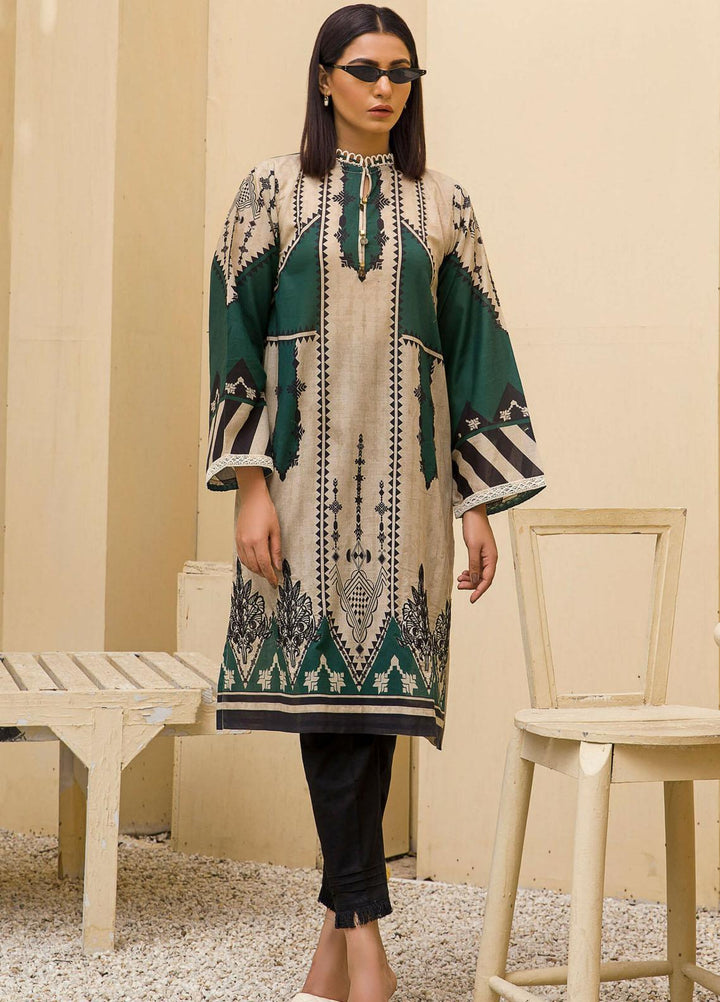 Kross Kulture Printed Lawn Stitched Kurties KPR-21206 Green