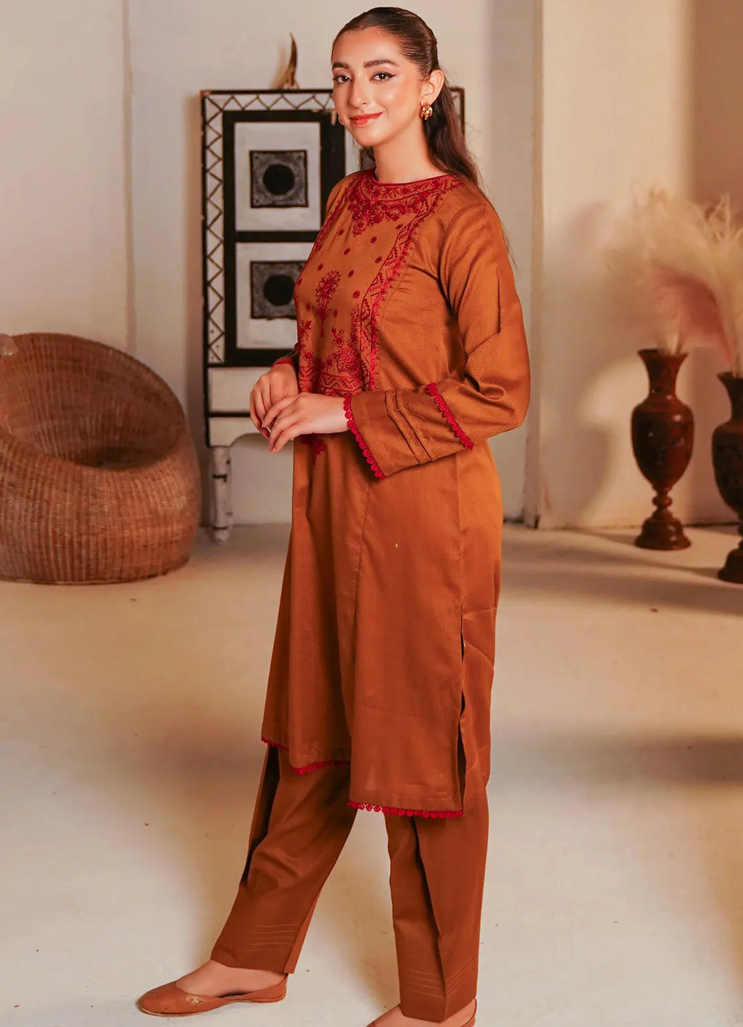 Kross Kulture Pret Casual Cotton 2 Piece Suit Umeed KLX- 00963