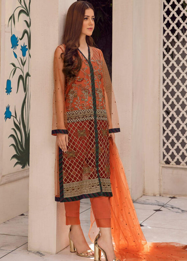 Kross Kulture Luxury Pret  Viscose 3 Piece Suit KLX-20543 Copper