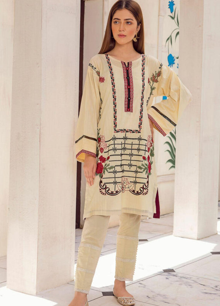 Kross Kulture Luxury Pret  Tarkashi Shirt KE-21248 Cream