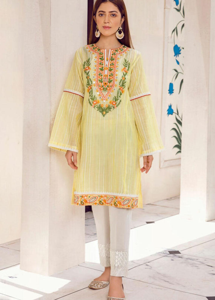 Kross Kulture Luxury Pret  Cotton Shirt KX-21261 Yellow