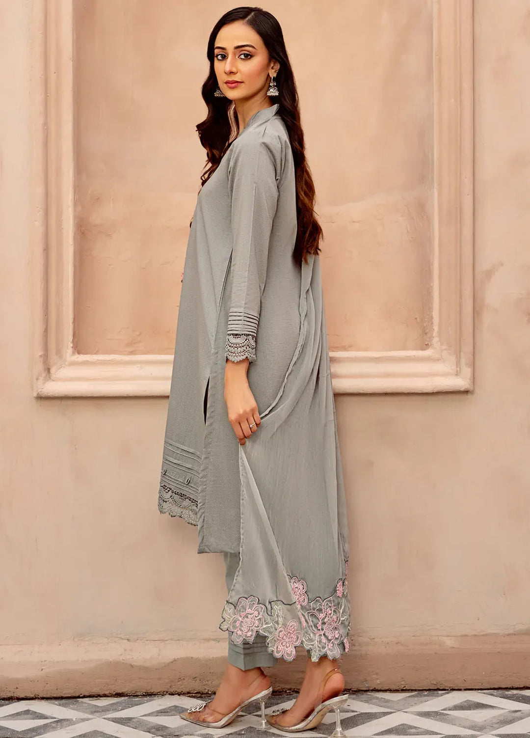 Kross Kulture Pret Embroidered Lawn 3 Piece Suit Stellar KE-00678