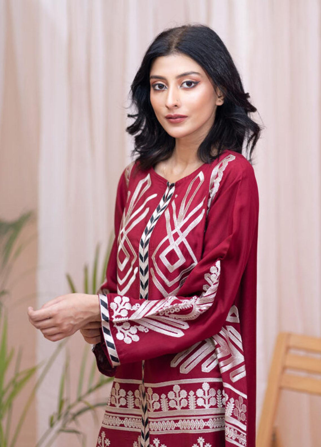 Kross Kulture Formal Pret Embroidered Viscose Shirt KE-21036