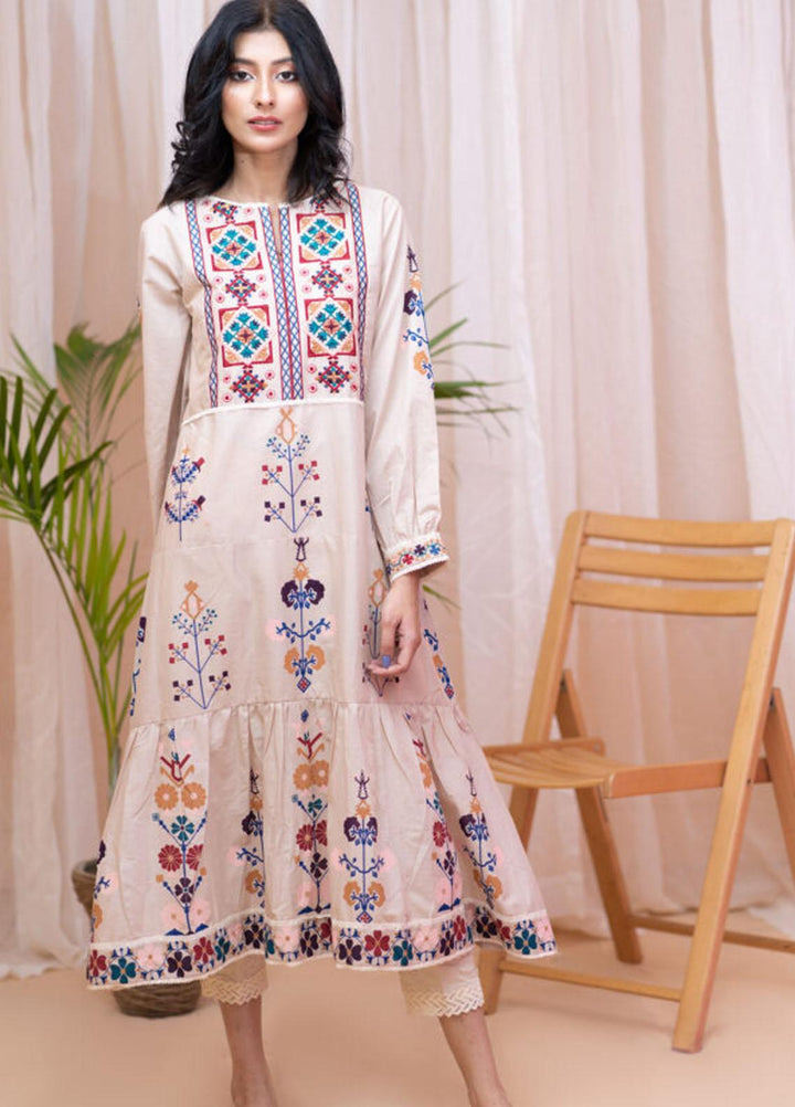 Kross Kulture Formal Pret Embroidered Cambric Frock KE-21060