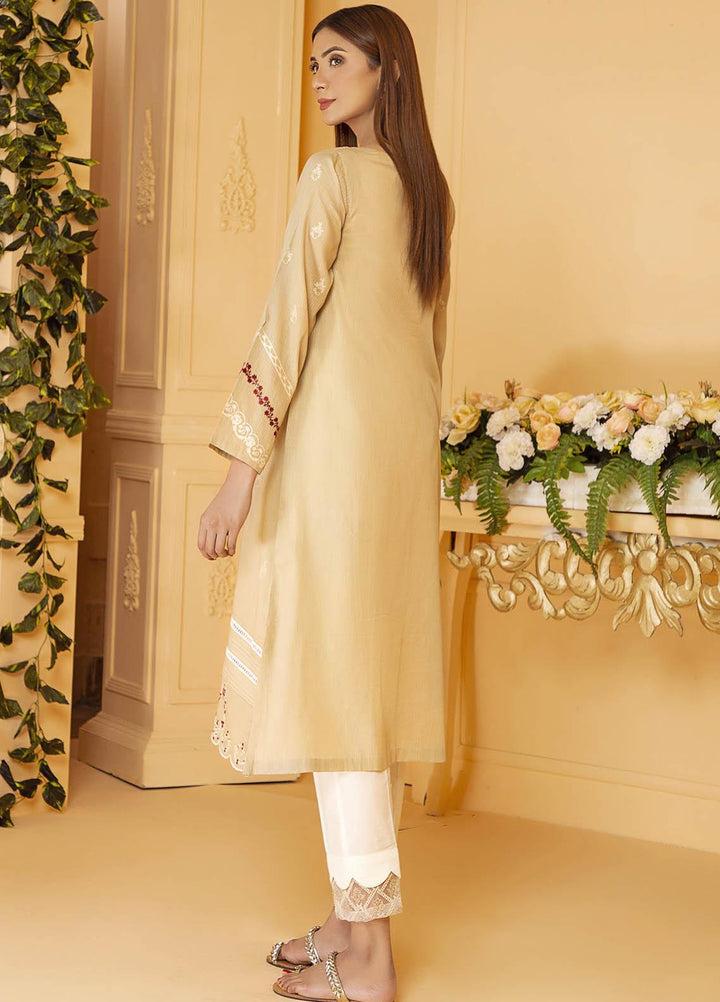 Kross Kulture Embroidered Cotton Stitched Kurtis KB-20481 Lt Olive