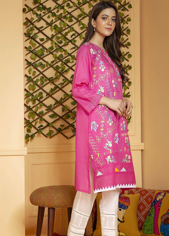 Kross Kulture Embroidered Lawn Stitched Kurtis KB-21000 Pink