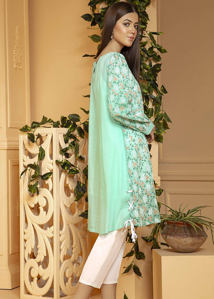 Kross Kulture Embroidered Lawn Stitched Kurtis KB-21015 L-Green