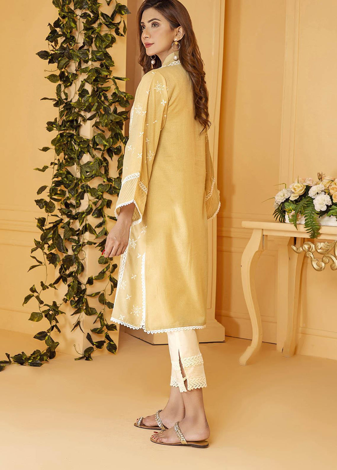 Kross Kulture Embroidered Karandi Stitched Kurtis KB-21031 Skin