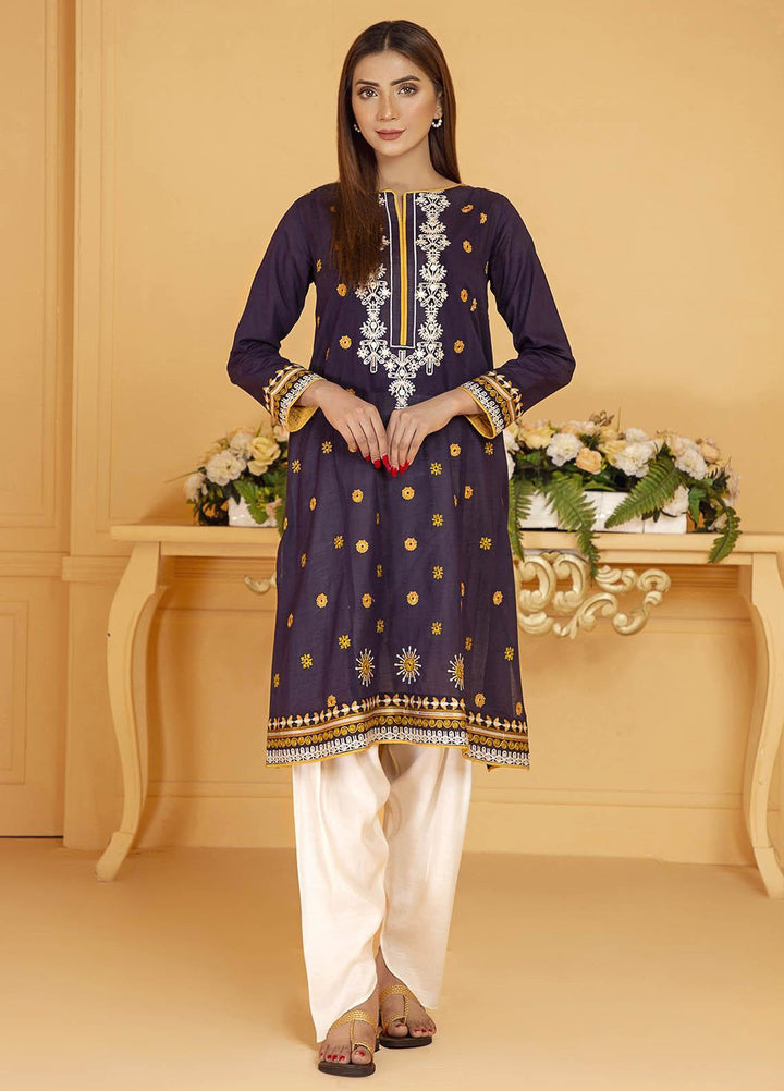 Kross Kulture Embroidered Lawn Stitched Kurtis KE-21143 Navy