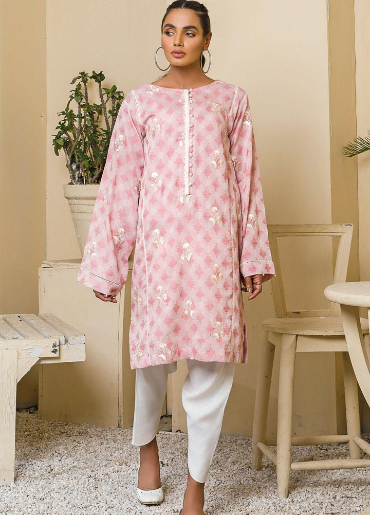 Kross Kulture Casual Pret Embroidered Cotton Shirt KB-21145 Pink