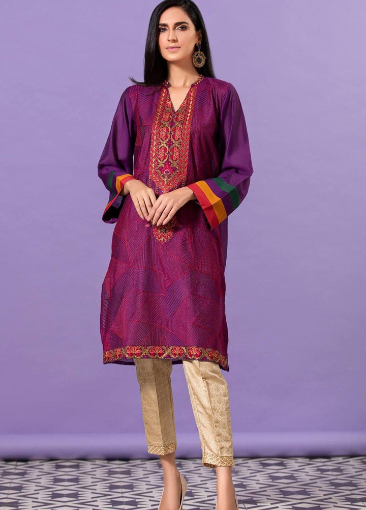 Kross Kulture Embroidered Cotton Net Stitched Kurtis KE-20388 Majenda