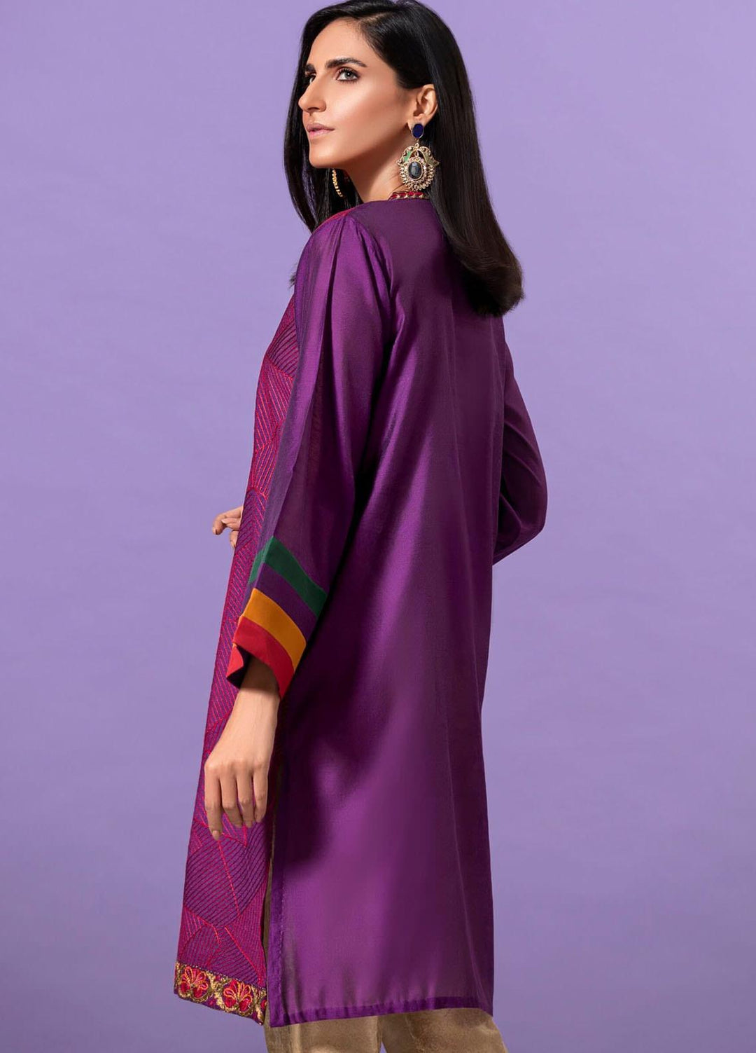 Kross Kulture Embroidered Cotton Net Stitched Kurtis KE-20388 Majenda