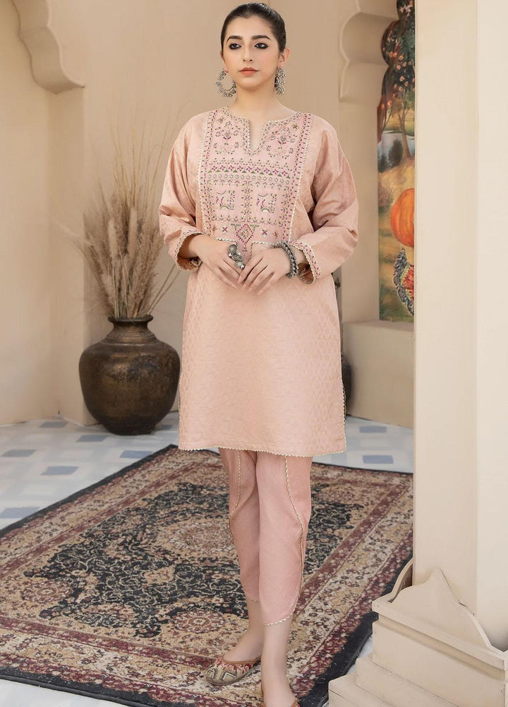 Kross Kulture Casual Pret  Jacquard Shirt KEE2-22304 Peach