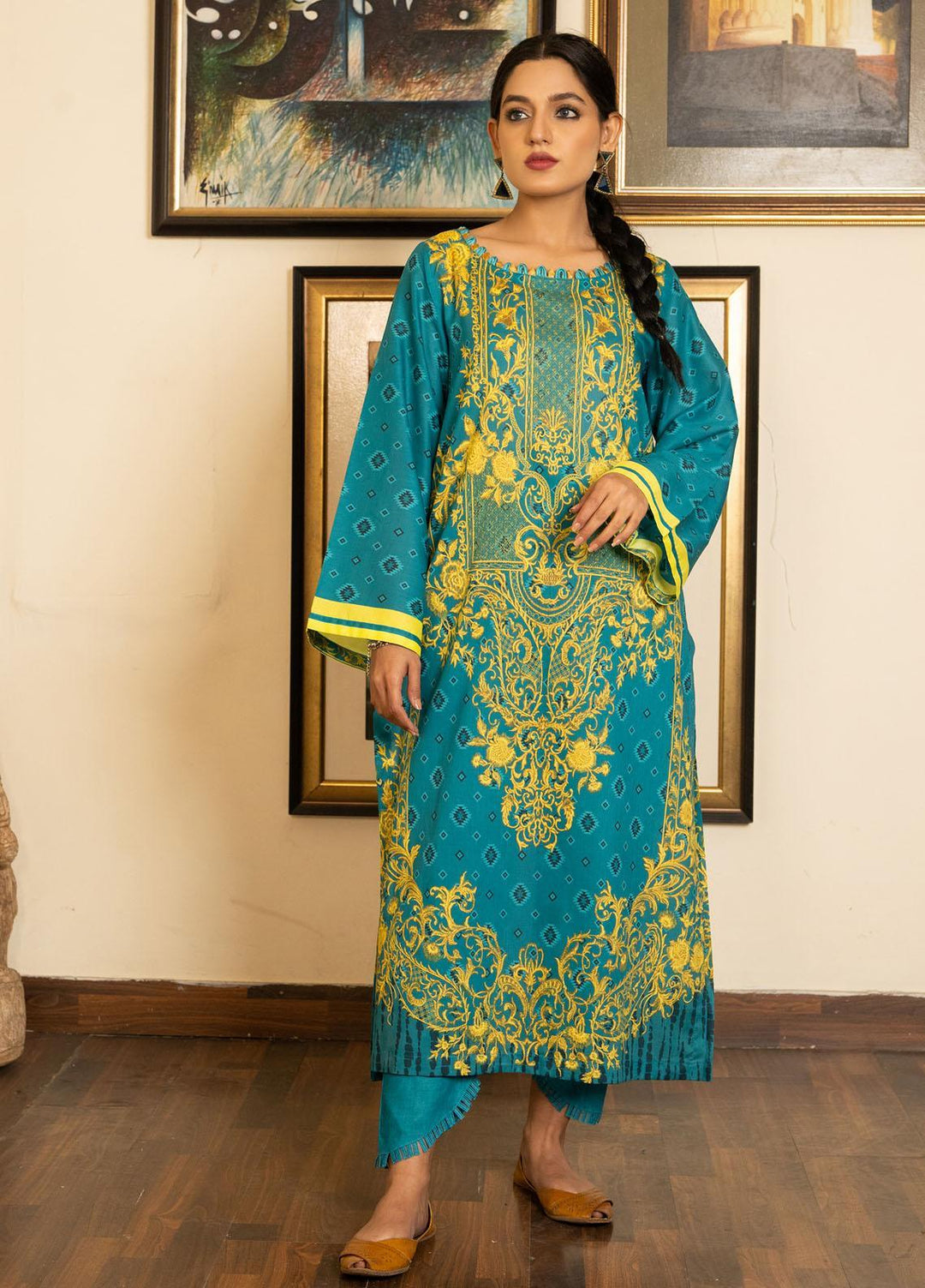Kross Kulture Printed Lawn  Unstitched Shirt KK22RKU SU1-10 - Summer Collection