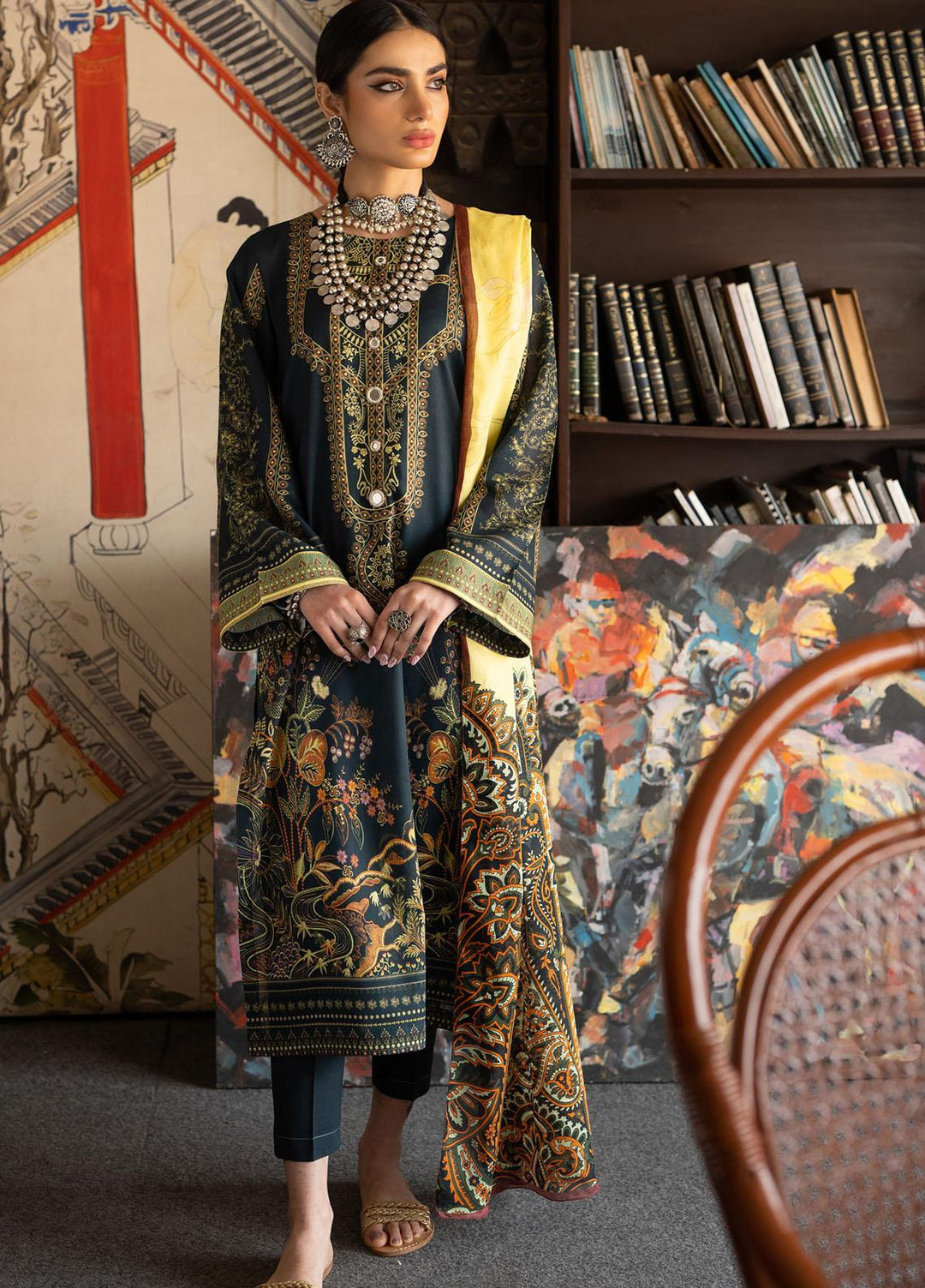 Kross Kulture Printed Lawn Suits Unstitched 3 Piece KK22RKU SU3-13 - Summer Collection