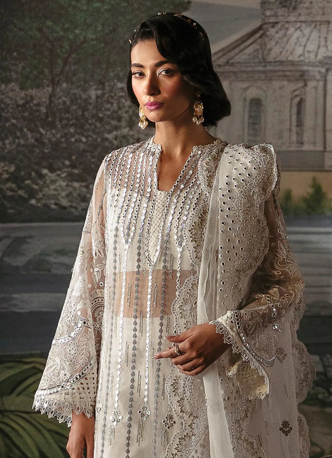 La Fuchsia By Afrozeh Embroidered Organza Suit Unstitched 3 Piece AF24L Laira - Festive Collection