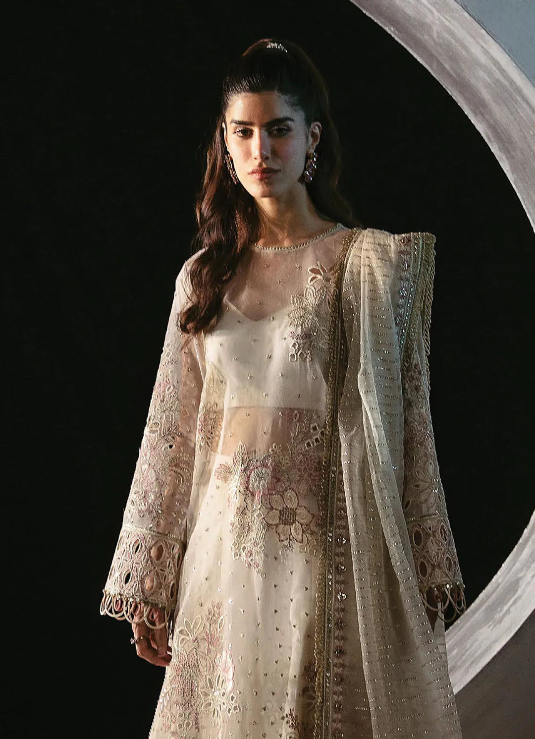 La Fuchsia By Afrozeh Embroidered Organza Suit Unstitched 3 Piece AF24L Zeya - Festive Collection