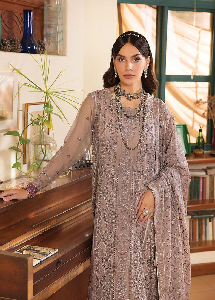 La Mode By Xenia Formals Embroidered Chiffon Suits Unstitched 3 Piece XE23LM D-07 Fabia - Luxury Collection