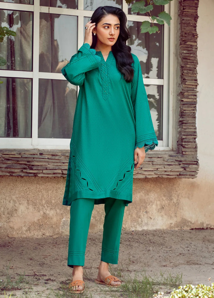 La Rosa Pret Printed Cotton Lawn 2 Piece Suit Jade