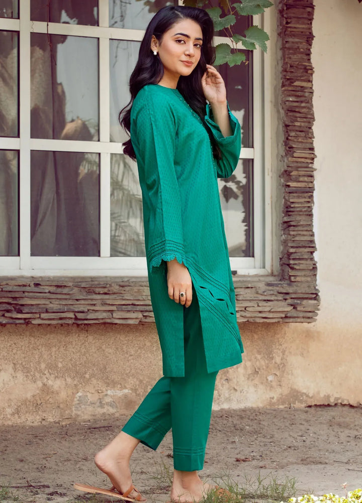 La Rosa Pret Printed Cotton Lawn 2 Piece Suit Jade