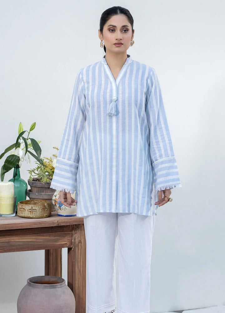 La Rosa Pret Printed Cotton Lawn Kurti LEE-24-02 Blue & White