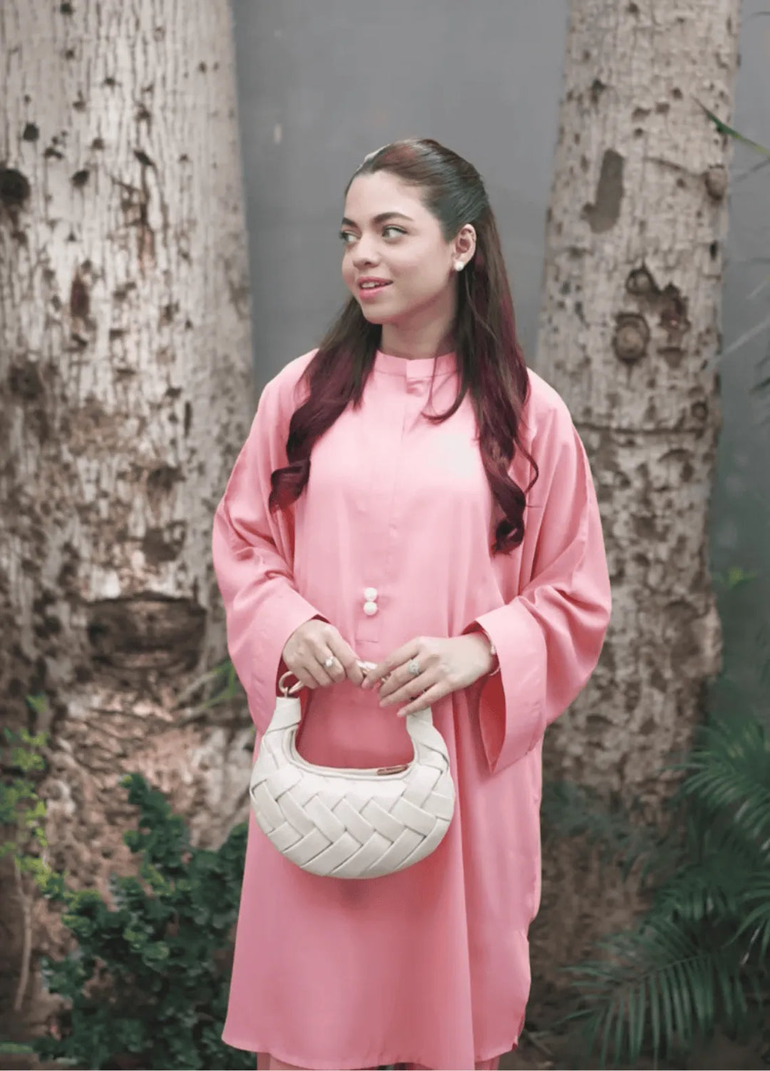 La Rosaa Pret Casual Georgette 2 Piece Suit Powder Puff