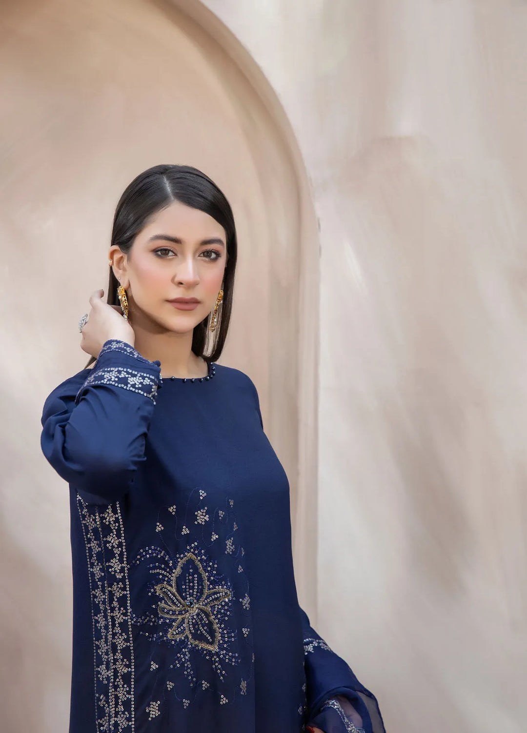 La Rosaa Pret Embroidered Georgette 3 Piece Suit LF2-05