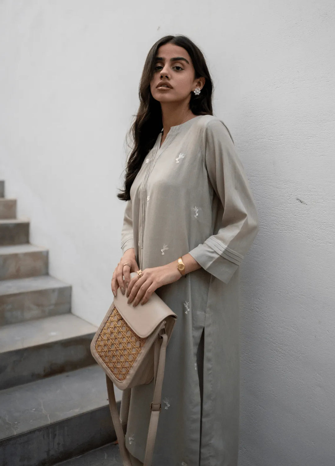 La Rosaa Pret Embroidered Khaddar 2 Piece Suit Luna