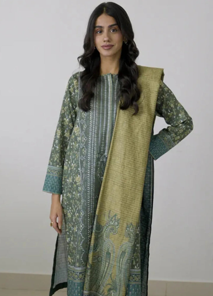La Rosaa Pret Printed Khaddar 3 Piece Suit Gianna