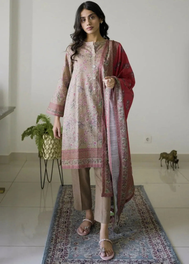 La Rosaa Pret Printed Khaddar 3 Piece Suit Mona