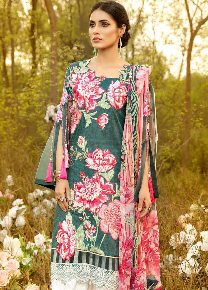 La Rose By Adan's Libas Embroidered Lawn Suits Unstitched 3 Piece AL21LR 09 Chrysanthemum - Summer Collection