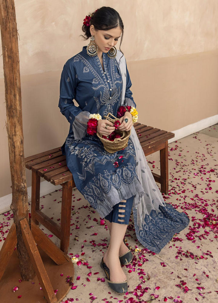 Laadli By Humdum Embroidered Lawn Suits Unstitched 3 Piece HD23L D-06 - Summer Collection