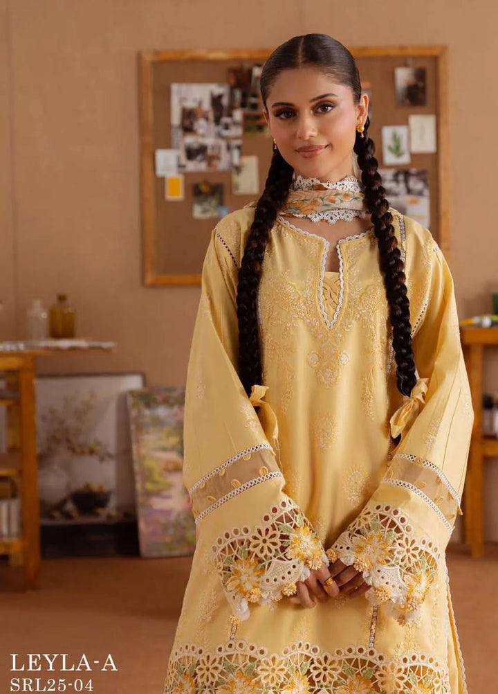 Laanem by Saira Rizwan Embroidered Lawn Suits Unstitched 3 Piece Leyla-A - Summer Collection