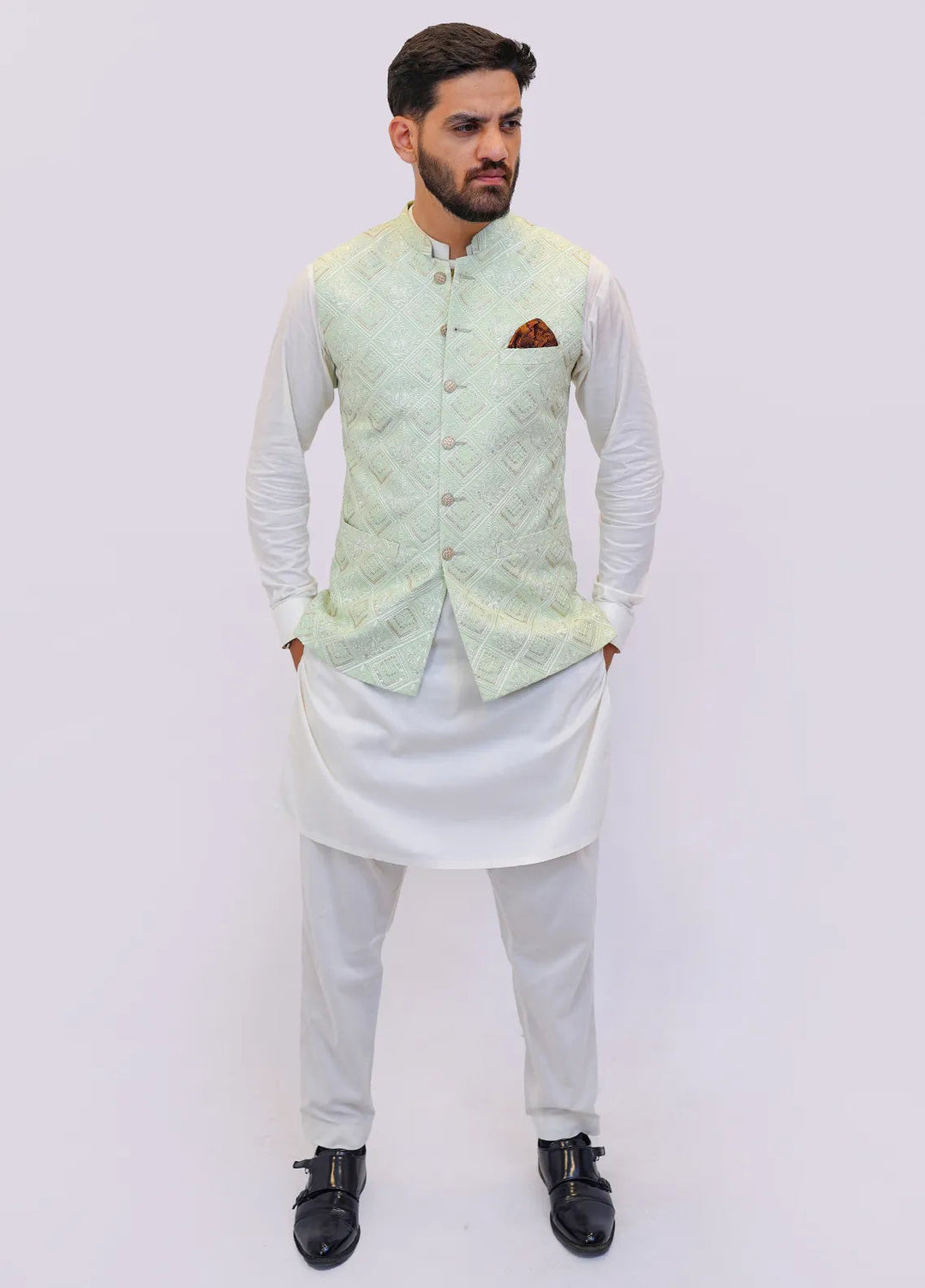 Label M Embroidered Men Waistcoat - WC14