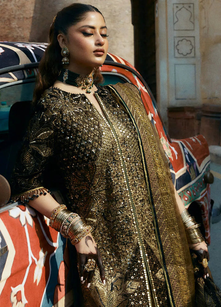 Embroidered Velvet 3 Piece Suit