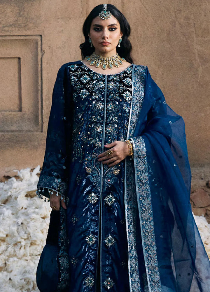 Embroidered Velvet 3 Piece Suit