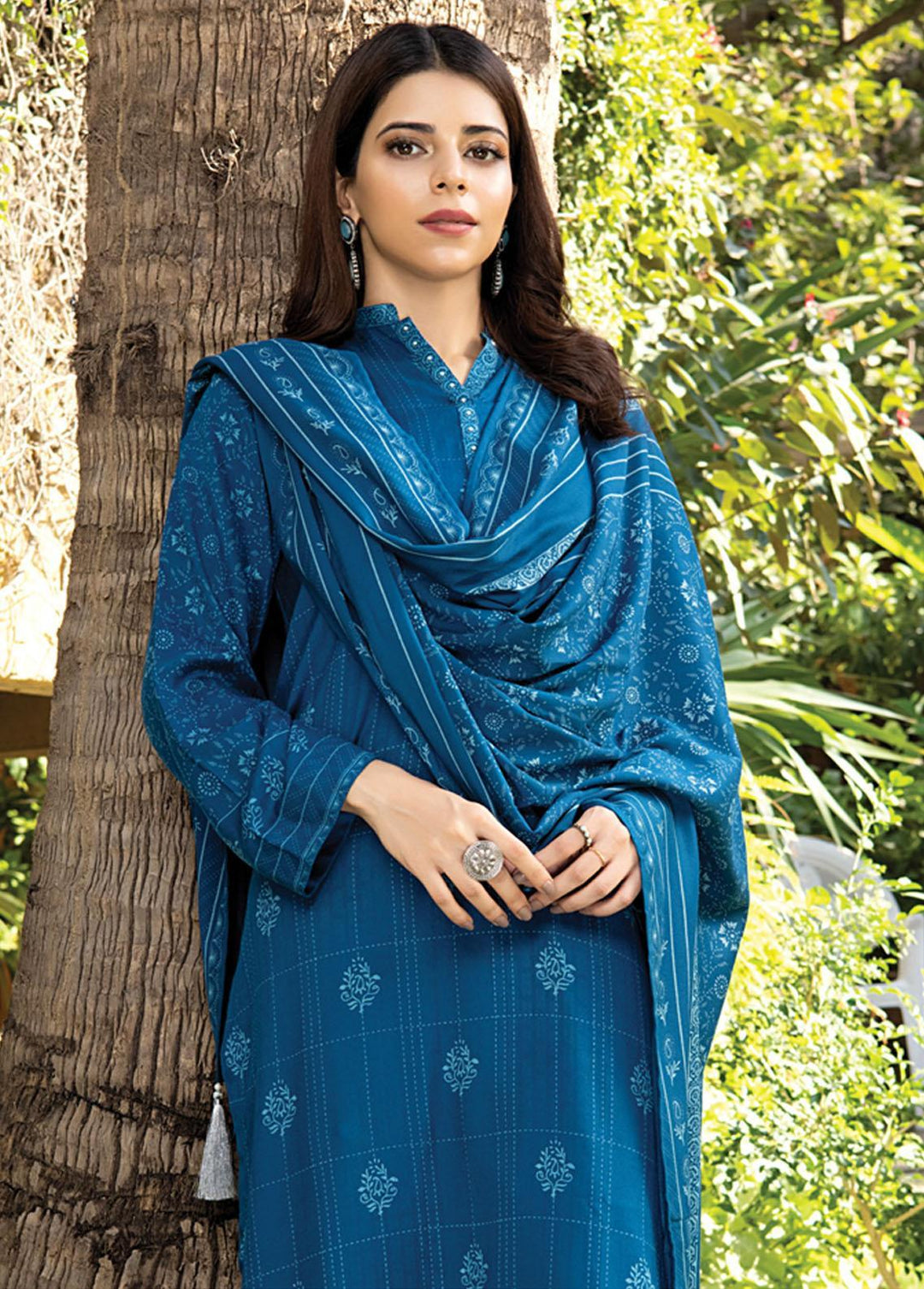 Lakhany Printed Woven Suits Unstitched 3 Piece LSM22-CV2 CVC-1010-B - Winter Collection