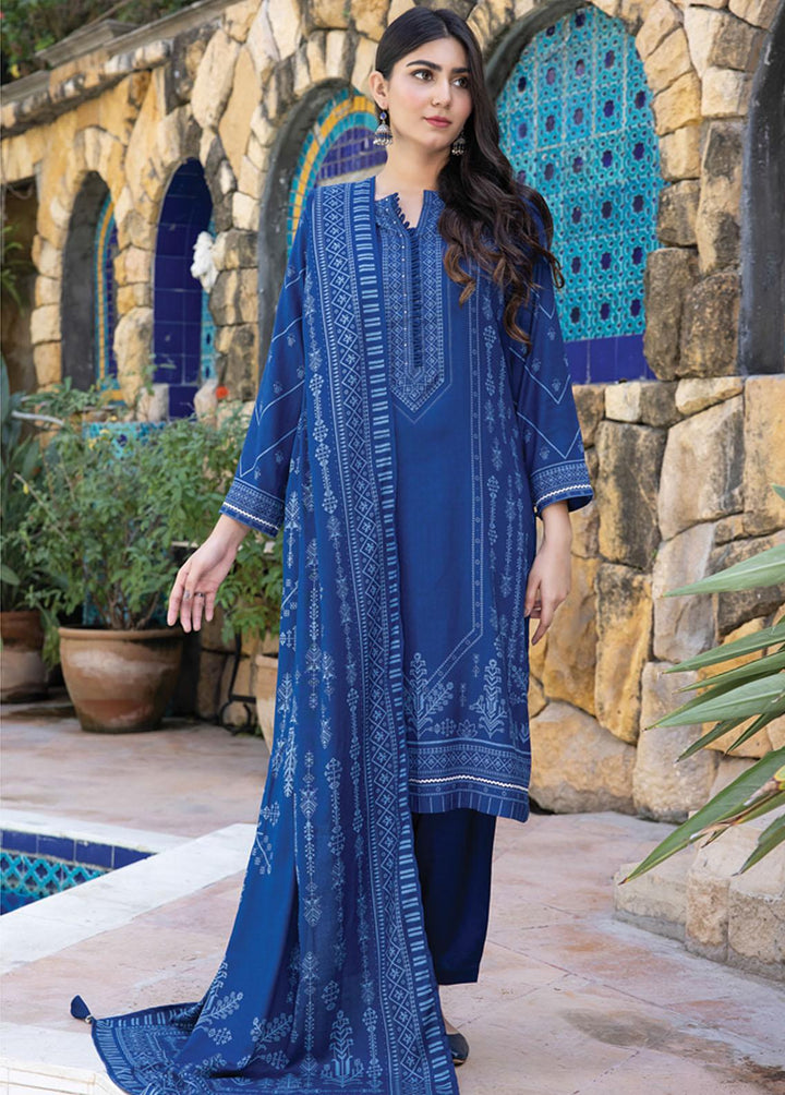 Lakhany Printed Woven Suits Unstitched 3 Piece LSM22-CV2 CVC-1011-B - Winter Collection