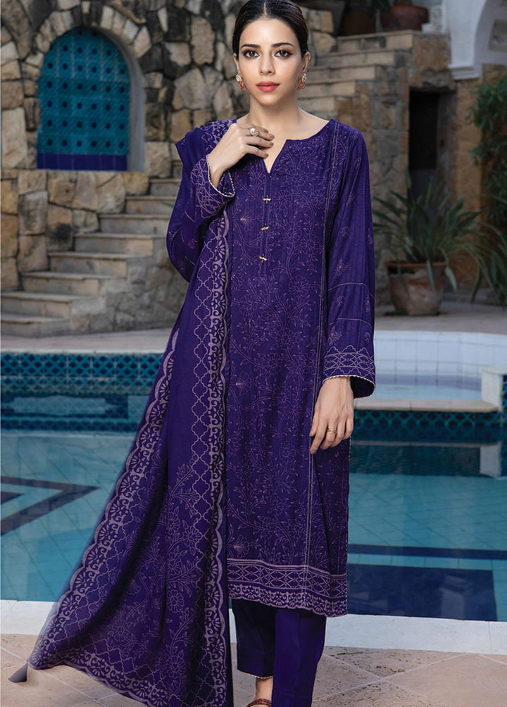 Lakhany Printed Woven Suits Unstitched 3 Piece LSM22-CV2 CVC-1012-A - Winter Collection