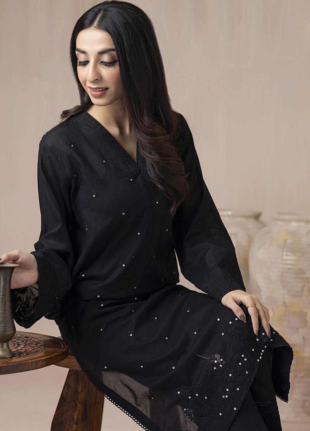 Lakhany Casual Pret Embroidered Cambric Shirt LG-SK-0035-W-EMB-1P